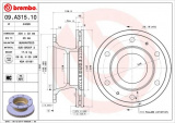 Brzdový kotouč BREMBO 09.A315.10 - IVECO