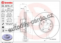 Brzdový kotouč BREMBO 09.5579.21 - BMW