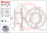 Brzdový kotouč BREMBO 09.A315.60 - IVECO