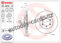 Brzdový kotouč BREMBO 09.A330.10 - DAEWOO, SSANGYONG