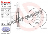 Brzdový kotouč BREMBO 09.A716.14