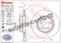 Brzdový kotouč BREMBO 09.A712.11 - BMW