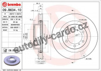Brzdový kotouč BREMBO 09.B634.11 - TOYOTA