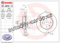 Brzdový kotouč BREMBO 09.A606.10