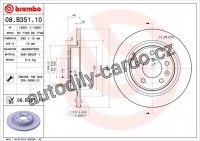 Brzdový kotouč BREMBO 08.B351.10