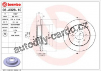 Brzdový kotouč BREMBO 08.A328.10 - MITSUBISHI