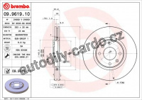 Brzdový kotouč BREMBO 09.9619.11