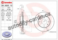 Brzdový kotouč BREMBO 09.A352.10 - HYUNDAI