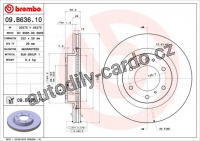 Brzdový kotouč BREMBO 09.B636.10 - MITSUBISHI