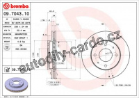 Brzdový kotouč BREMBO 09.7043.10 - MITSUBISHI