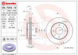 Brzdový kotouč BREMBO 09.7043.10 - MITSUBISHI