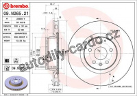 Brzdový kotouč BREMBO 09.N265.21 - TESLA