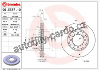 Brzdový kotouč BREMBO 09.5587.10 - HYUNDAI