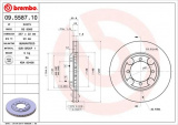 Brzdový kotouč BREMBO 09.5587.10 - HYUNDAI