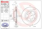 Brzdový kotouč BREMBO 09.B636.11 - MITSUBISHI
