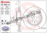 Brzdový kotouč BREMBO 09.N266.21 - TESLA