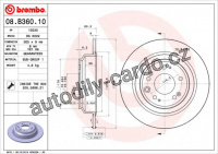 Brzdový kotouč BREMBO 08.B360.10