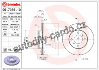 Brzdový kotouč BREMBO 09.7056.10 - MITSUBISHI