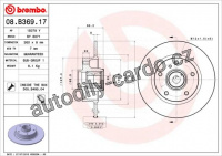 Brzdový kotouč BREMBO 08.B369.17