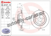 Brzdový kotouč BREMBO 09.9147.10