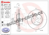 Brzdový kotouč BREMBO 09.A717.11 - LEXUS