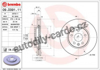 Brzdový kotouč BREMBO  09.D391.11