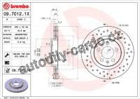 Brzdový kotouč BREMBO 09.7012.1X
