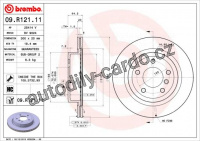 Brzdový kotouč BREMBO 09.R121.11 - BMW