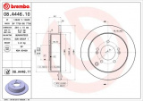 Brzdový kotouč BREMBO 08.A446.10 - HYUNDAI, KIA