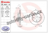 Brzdový kotouč BREMBO 09.A421.10 - DAIHATSU