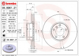 Brzdový kotouč BREMBO 09.8961.21 - BMW