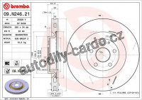 Brzdový kotouč BREMBO 09.N246.21 - JEEP