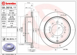 Brzdový kotouč BREMBO 09.D618.11
