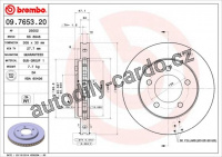 Brzdový kotouč BREMBO 09.7653.20 - FORD USA