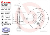 Brzdový kotouč BREMBO 09.7680.10 - PEUGEOT