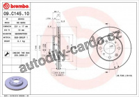 Brzdový kotouč BREMBO 09.C145.10 - HONDA