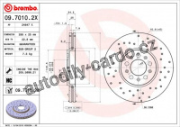 Brzdový kotouč BREMBO 09.7010.2X