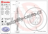 Brzdový kotouč BREMBO 09.C170.11 - AUDI