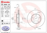 Brzdový kotouč BREMBO 09.9464.24 - MAZDA