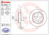 Brzdový kotouč BREMBO 08.D225.11