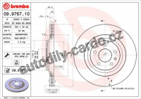 Brzdový kotouč BREMBO 09.9767.11