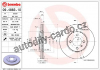 Brzdový kotouč BREMBO 09.4883.10 - BMW