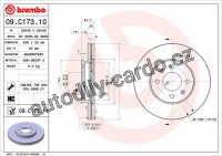 Brzdový kotouč BREMBO 09.C173.11 - KIA