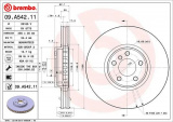 Brzdový kotouč BREMBO 09.A542.11