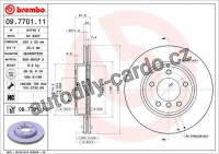 Brzdový kotouč BREMBO 09.7701.11 - BMW