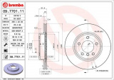 Brzdový kotouč BREMBO 09.7701.11 - BMW