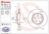 Brzdový kotouč BREMBO 09.A914.11 - TOYOTA