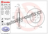 Brzdový kotouč BREMBO 09.C174.11 - HYUNDAI, KIA