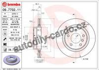 Brzdový kotouč BREMBO 09.7702.11 - BMW