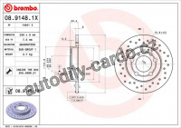Brzdový kotouč BREMBO 08.9148.1X